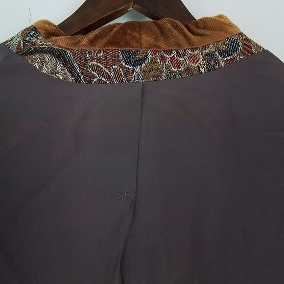 VTG 1970s Anne Klein Tapestry Blazer Womens Sz‎ 14 Floral Paisley Victorian Boho - Picture 10 of 16